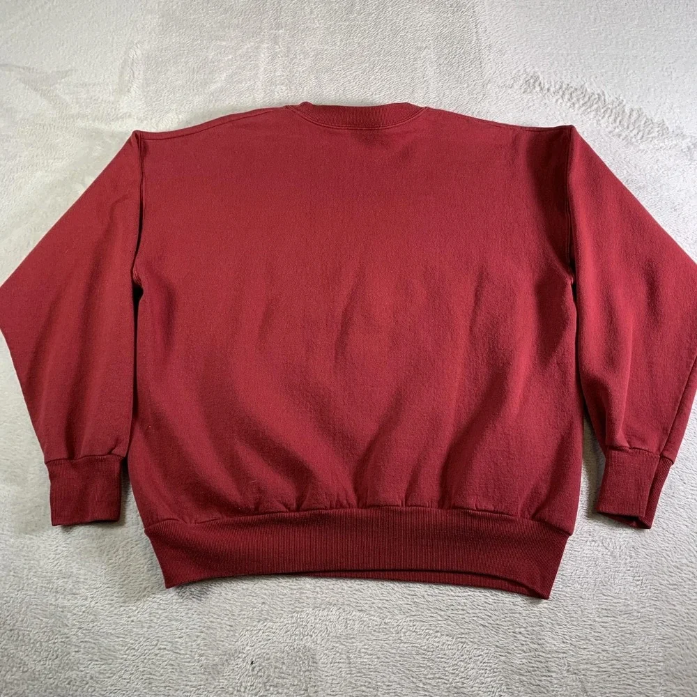 Vintage 1996 Star Trek Starfleet‎ Academy Sweatshirt Mens L Red Hanes 90s - Picture 9 of 12